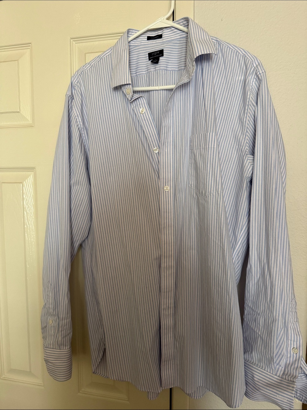 J. Crew Light Blue, White, Pink Stripe Thompson Button Down Shirt